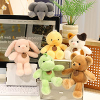 Peluche Lapin en Flanelle Super Douce avec Rembourrage en Coton PP, Cadeau de Fête Unisexe pour Enfants