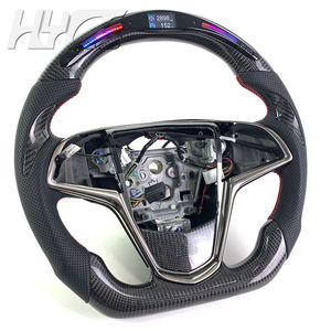 Accessoires d'intérieur de volant en fibre de carbone adaptés à la <span class=keywords><strong>CTS</strong></span>-<span class=keywords><strong>V</strong></span> <span class=keywords><strong>Cadillac</strong></span> ATS <span class=keywords><strong>CTS</strong></span> - Product Image 3