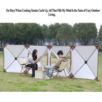 Paravent portable pliable en tissu Oxford avec fenêtre, installation rapide pour le camping, la plage et les événements en plein air