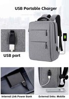 Bolsa de ordenador Oxford de moda, impermeable, inteligente, con USB, antirrobo, con forro de poliéster para niños y niñas