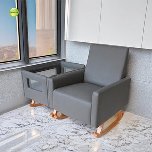 Tall Back Rocking Sofa Chair <strong>Nursery</strong> Glider Upholstered Accent <strong>Armchair</strong> with Baby Seat - Product Image 6