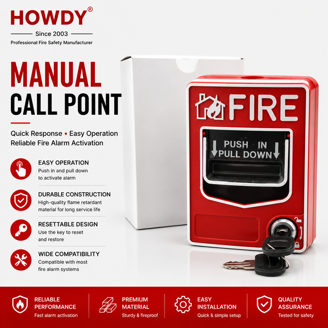 Factory 9-28VDC Fire Alarm System Manual Call Point Manual Alarm Call Point for Fire Alarm System