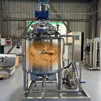 Agitateur de lotion cosmétique, pompe mélangeuse, équipement de fabrication de shampoing et de savon, réservoir de mélange de liquides automatique 100L en acier inoxydable 304