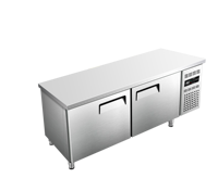 Table de préparation de sandwichs Mega Top réfrigérée, 2 portes, 8 bacs, refroidissement par ventilateur, acier inoxydable 304, pour restaurant, boutique de sandwichs