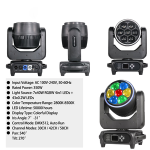 <span class=keywords><strong>Mini</strong></span> Bee Eye 7*40 Wát 4in1 RGBW rửa <span class=keywords><strong>LED</strong></span> di chuyển đầu ánh sáng với vòng cho sân khấu đám cưới DJ Disco - Product Image 2