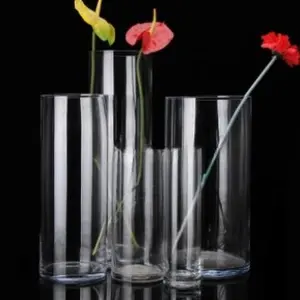 LHP001 عرض خاص مزهرية زجاجية اسطوانية حامل زهور لديكور الزفاف طاولة منزلية مزهرية