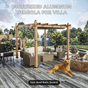 Pergola motorisée en aluminium pour jardin et terrasse, finition thermolaquée, tailles personnalisables pour villas et jardins - Product Image 2