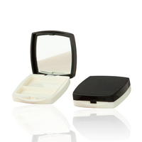 Vente en gros d'étuis de palette de fards à paupières en plastique personnalisés vides avec miroir