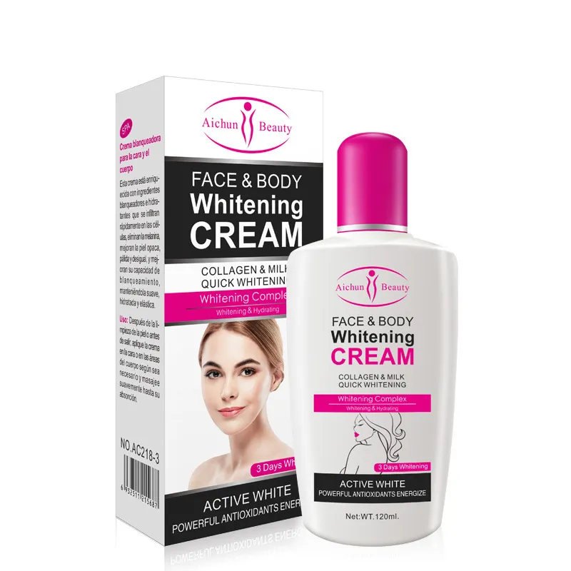 Narure organic OEM white face beauty cream body lotion women black skin Cosmetic semi-finished products factory caro tone