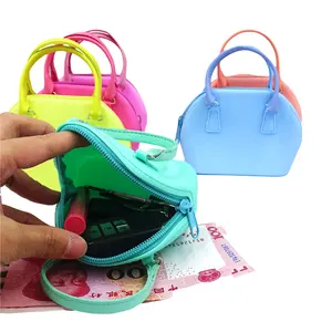 Wholesale OEM candy color waterproof silicone mini coin pouch handbag 2022 newest purse bag for ladies Manufacturer