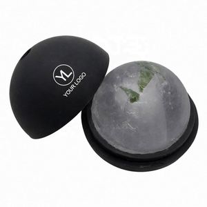 Moule à glaçons sphériques en silicone grand format avec logo personnalisé pour événements de bars d'entreprise - Product Image 1