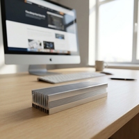 Radiateur en aluminium extrudé anodisé personnalisé de haute qualité, dissipateur thermique par extrusion CNC