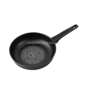 Poêle à frire en <span class=keywords><strong>aluminium</strong></span> 24cm <span class=keywords><strong>sans</strong></span> <span class=keywords><strong>PFOA</strong></span> avec poignée en bakélite, ustensiles de cuisine à induction antiadhésifs pour la vente en gros de cuisine de restaurant - Product Image 3