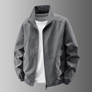 Chaqueta para <span class=keywords><strong>Hombre</strong></span> con Cuello Levantado y Cierre de Cremallera, Chaqueta Informal de Fábrica con Protector Solar Transpirable para Verano, Espesor Fino - Product Image 2