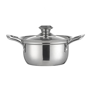 Commercial Stainless Steel Soup Stock <strong>Pot</strong> Non Stick <strong>Small</strong> Single Hot <strong>Pot</strong> with <strong>Lid</strong> for Restaurant - Product Image 1