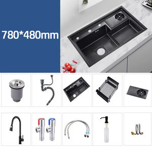 อ่างล้างจานในครัวแบบดิจิทัล, อ่างล้างจานอเนกประสงค์สีดำอ่างล้างจาน - Product Image 5