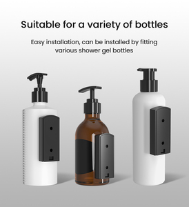 AOLQ all'ingrosso ABS Non-foratura a parete Dispenser di sapone staffa per <span class=keywords><strong>Shampoo</strong></span> Gel <span class=keywords><strong>doccia</strong></span> B staffa Hotel <span class=keywords><strong>porta</strong></span> bottiglia - Product Image 4