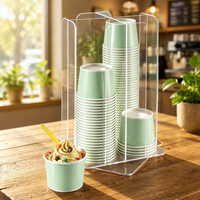 Distributeur de gobelets en acrylique personnalisé, support vertical en lucite pour gobelets jetables, organisateur de rangement de comptoir pour cuisine et café