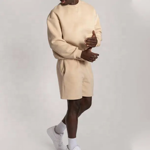 Vêtements de jogging personnalisés <span class=keywords><strong>Short</strong></span> pullover deux pièces Vêtements <span class=keywords><strong>pour</strong></span> hommes Survêtement <span class=keywords><strong>pour</strong></span> hommes Sweat Combinaison de sport unisexe - Product Image 2