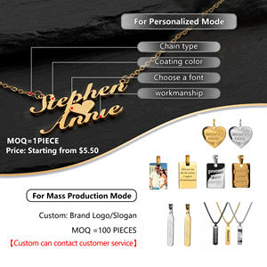 Fabricante de Joyería Fina Personalizada al por Mayor Collares y Pulseras de Acero Inoxidable con Nombre y Letra Árabe Bañados en Oro de 18K - Product Image 5