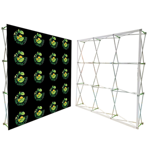 Assemblage rapide de 5 minutes sans outils requis support tissu Pop up bannière boutique affichage toile de fond support - Product Image 1