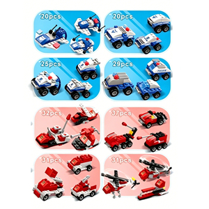 Bloques de Construcción 8 en 1 City <span class=keywords><strong>Guardian</strong></span> y Fire Hero - 8 Piezas de Ladrillos Educativos STEM, Juguete de Construcción para Regalos de Fiesta - Product Image 2