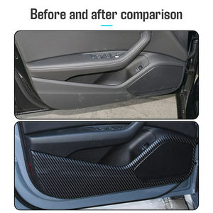 แผ่นกันรอยขีดข่วนประตูรถยนต์ ลายคาร์บอนไฟเบอร์ สำหรับ Audi A4 B8 A5 F5 A6 C7 Q5 FY Q7 4L 4M - Product Image 5