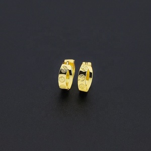 Juego de Aretes JXX Personalizados de Latón Chapado en Oro de 14K y 18K para Mujer, Estilo Cruz, Corazón, Aro, Huggie, Borla Clásica, Joyería de Moda - Product Image 3