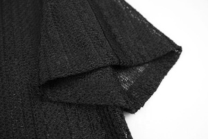 T-shirt en maille transparent pour hommes de haute qualité coupe décontractée impression maille résille chaîne blanc Boxy t-shirt - Product Image 4