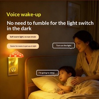 Veilleuse Champignon Rouge Colorful Life pour Chambre d'Enfant, Lampe de Chevet Protégeant les Yeux pour un Sommeil Réparateur
