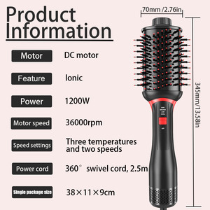 NOUVEAU Brosse à air chaud originale <span class=keywords><strong>Revlon</strong></span> <span class=keywords><strong>One</strong></span> <span class=keywords><strong>Step</strong></span> et brosse pour <span class=keywords><strong>sèche</strong></span>-<span class=keywords><strong>cheveux</strong></span> volumateur avec forme ovale 70MM - Product Image 2