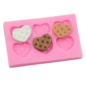 4 Designs Silicone Décoration de Gâteau Fondant Bébé Biscuits <span class=keywords><strong>Coeur</strong></span> Étoile Rond Carré Découpeur de Biscuits pour Cake Topper Fondant Vase - Product Image 5