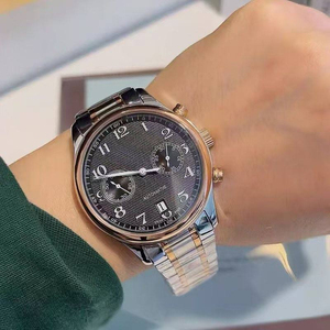 Men's <b>Automatic</b> Mechanical Watch <b>Chronograph</b> Pointer Dial Stainless Steel Case Sapphire Crystal Glass 50m Water High-end Watch - Product Image 4