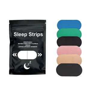 OEM&ODM Better Prevent Snoring Sealing Mouth Tape Nasal Breathing Anti Snore Black Mouth Tape for Sleeping