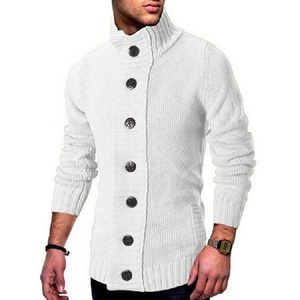 2022 Otoño Invierno para hombres de calidad de <span class=keywords><strong>Amazon</strong></span> cárdigan de punto suéter abrigo nueva moda estilo europeo americano - Product Image 3