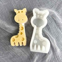 Moule en silicone pour bricolage : grenouille, éléphant, girafe, hibou - pour argile douce, gypse aromatique, bougies et savons