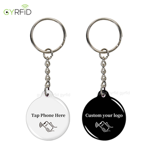 Lập trình NFC biểu tượng tùy chỉnh kinh doanh keyfob với chip tag móc khóa Epoxy NFC Keychain - Product Image 1