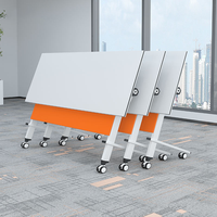 Table de conférence mobile pliable avec roulettes, bureau de formation pliable pour salle de réunion, mobilier de bureau moderne