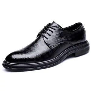 Premium Black Fashion Kleid Schuhe Männer Lässig Elegante Anlässe Echtes Leder Atmungsaktiv Maßge schneidert Für Männer
