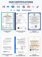 Plataforma Elevadora de Tijera Hidráulica Manual de 500 kg a 2000 kg con Certificación CE, Plataforma Móvil para Elevación de Mercancías en Almacenes