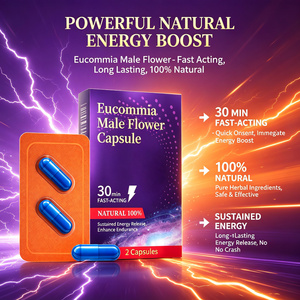 Capsules de fleurs d'Eucommia pour adultes avec huîtres, ginseng américain, supplément énergétique naturel à base de plantes, vitalité masculine, soin de la santé - Product Image 3