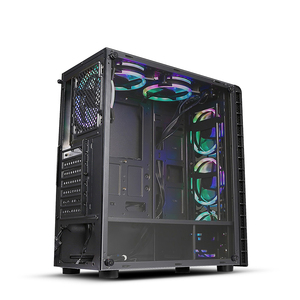Gabinete Pc Case Gaming <span class=keywords><strong>Computer</strong></span> Rgb Fans, precio de fábrica Glass <span class=keywords><strong>Desktop</strong></span> Stock <span class=keywords><strong>Computer</strong></span> System Carcasa de plástico ATX Mid Tower CN;GUA - Product Image 6