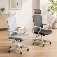 Bureau d'ordinateur à domicile intégré avec combinaison de chaises confortables pour l'apprentissage et l'espace de travail