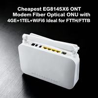 Módem ONT X-PON POE EG8145X6 Económico, Fibra Óptica ONU con 4GE+1TEL+WiFi6 para FTTH/FTTB