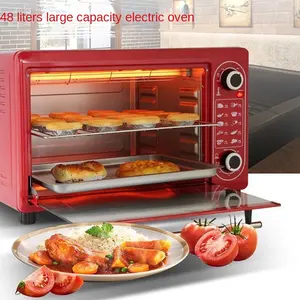 Horno eléctrico de gran capacidad, totalmente automático, para hornear pasteles, batata, barbacoa, 48L