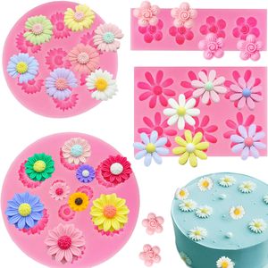 Birden Flowerisiliconent silikon kalıp mum çiçek dekorasyonu kalıp özel Logo kalıpları Fplasticn ile delik papatya çiçek - Product Image 2
