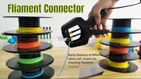 Conector de filamento de impresora 3D de 1,75mm, herramienta de soldador, enchufe Universal (EU/US/UK/AU) para empalme de filamento PLA/ABS/PETG
