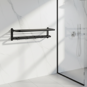 Moderno Toallero Plegable de Acero Inoxidable para Baño, Soporte de Pared con Ganchos - Product Image 5