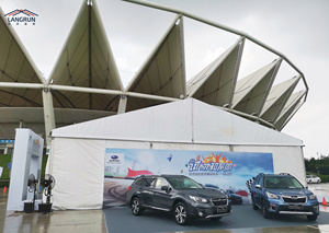 Couverture en tissu PVC de tente de chapiteau d'exposition de voiture hautement durable - Product Image 5