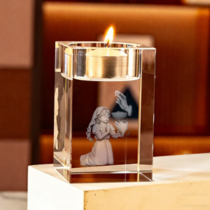 ที่วางเทียนทีไลท์ขนาด 80 มม. ลดราคาพิเศษ ของตกแต่งงานศักดิ์สิทธิ์ครั้งแรก ของขวัญทางศาสนาคาทอลิก ของตกแต่งงานแต่งงาน ที่วางเทียนคริสตัล WDY0456 - Product Image 4